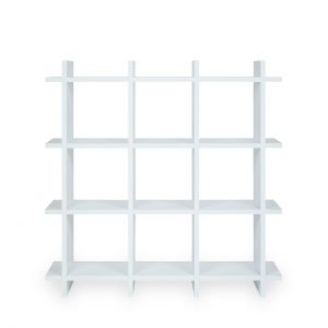 Pappmöbel: Regal aus Pappe weiss_front